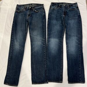 Lot- 2 Pairs EUC Gap Jeans 28x32